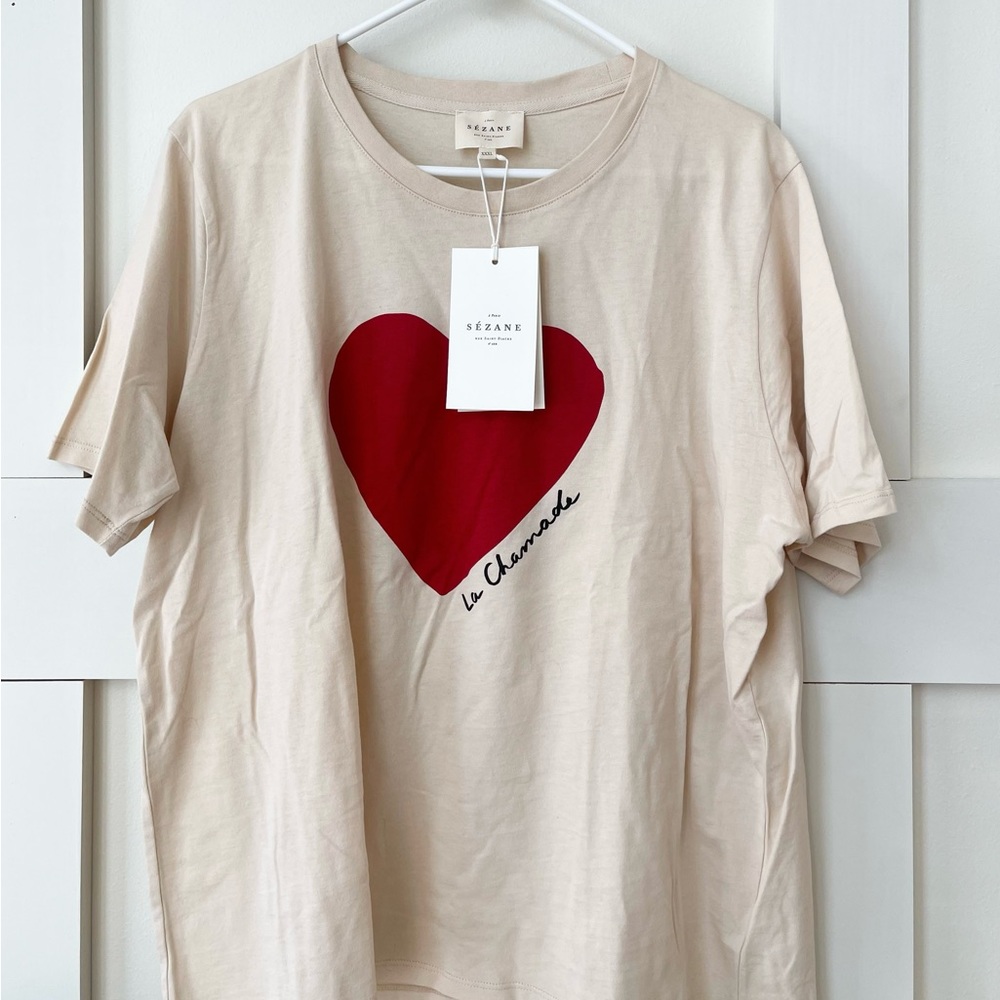 NWT Sezane Valentines Tee